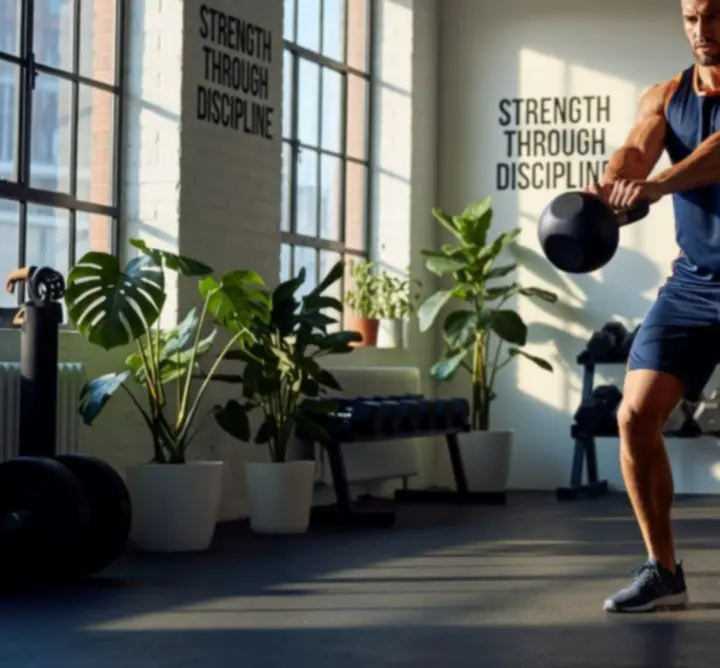 Profesjonalny sportowiec podczas intensywnego treningu siłowego